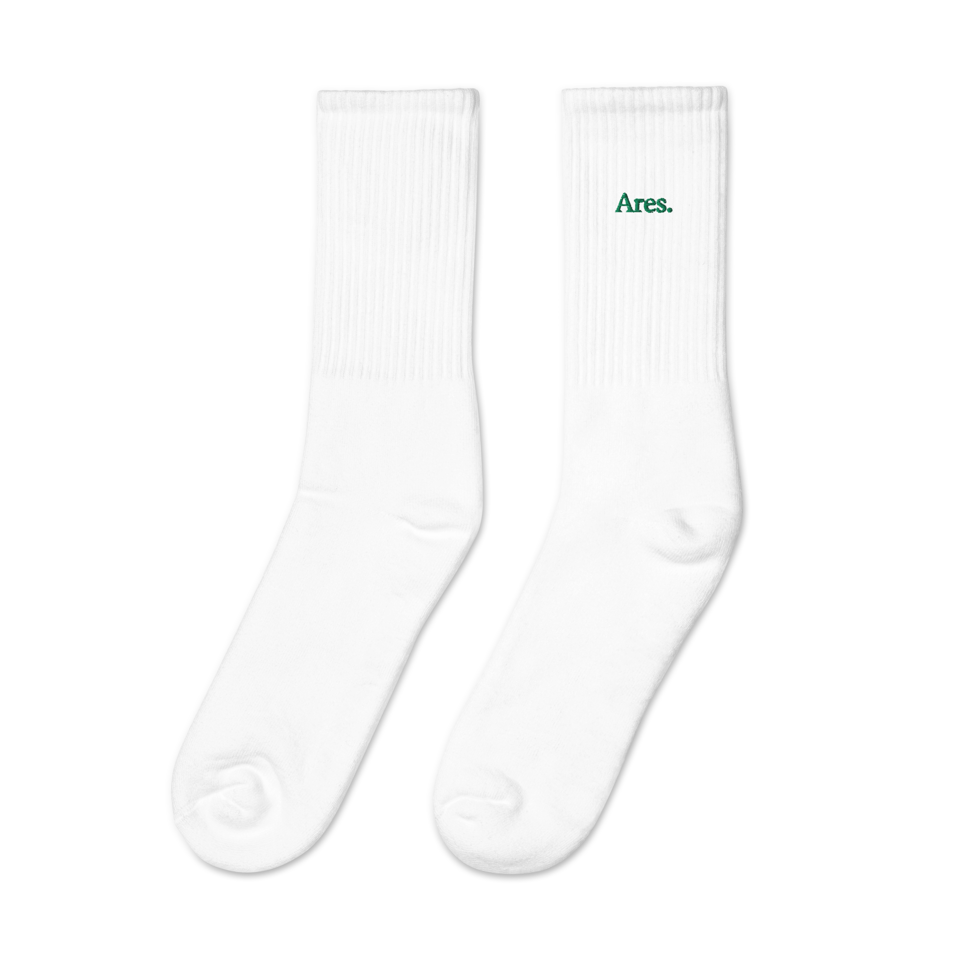Ares. Green Embroidered socks
