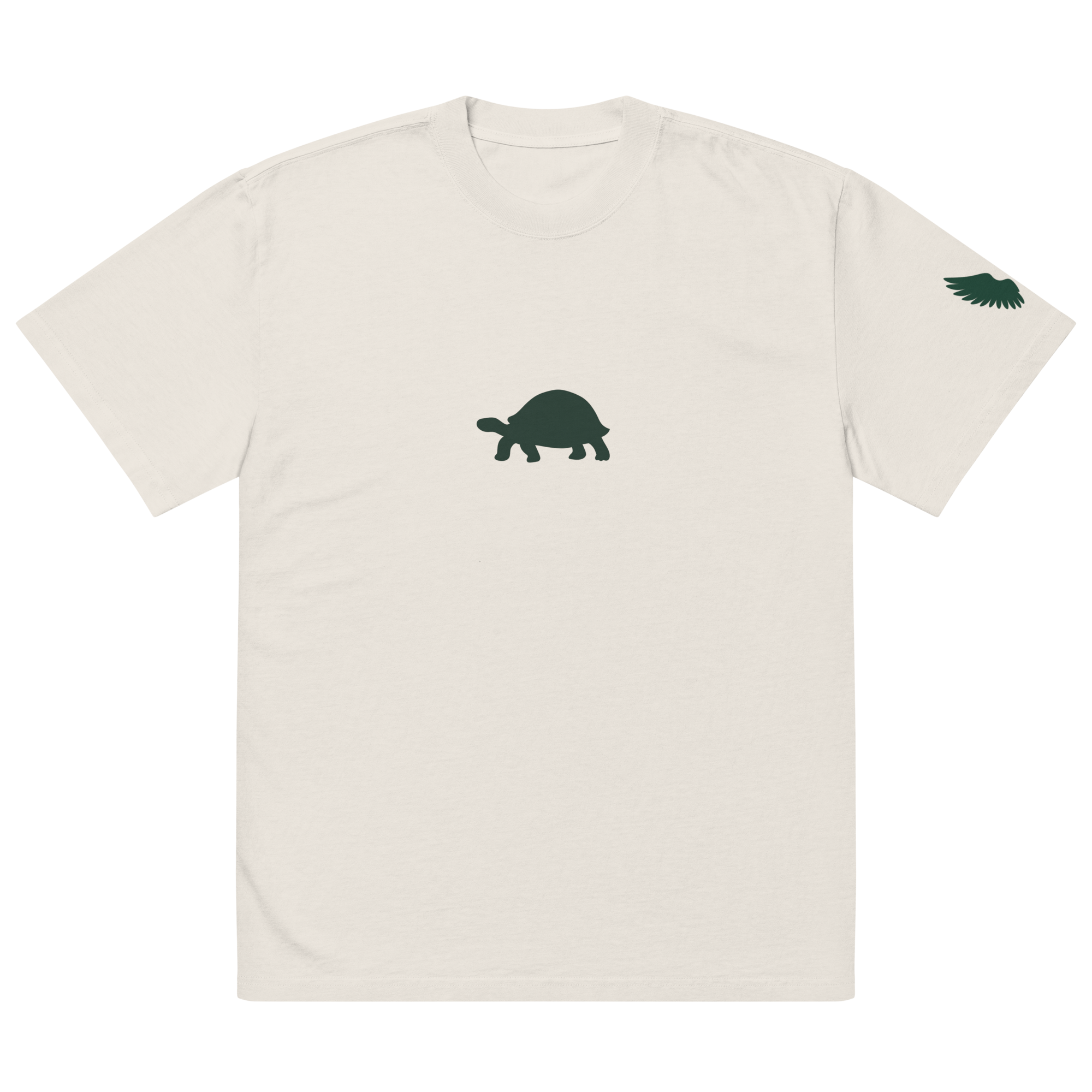 Oversized Cream Turtle T-Shirt